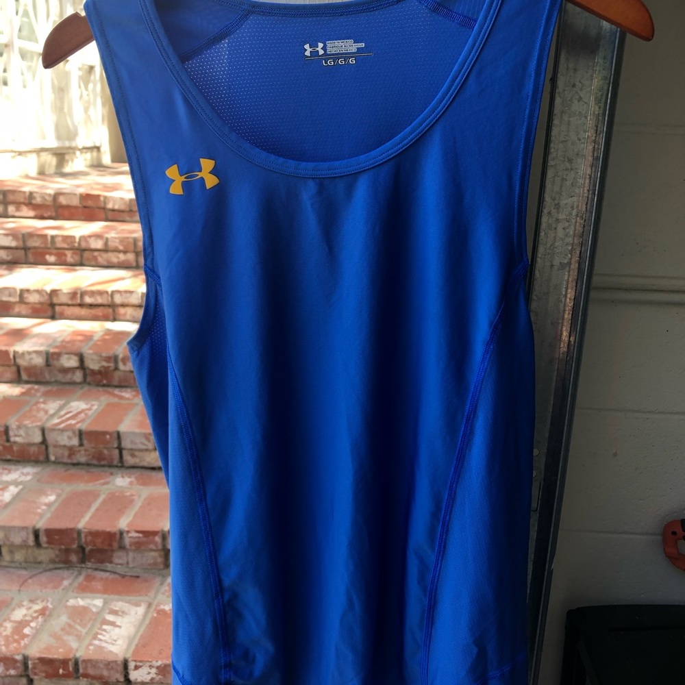 Men’s under armour blue tank size large